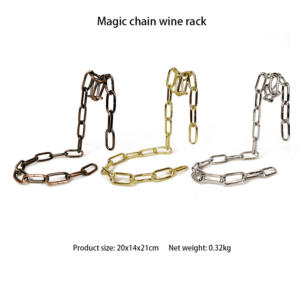 Magic Iron Chain Wine Bottle Holder